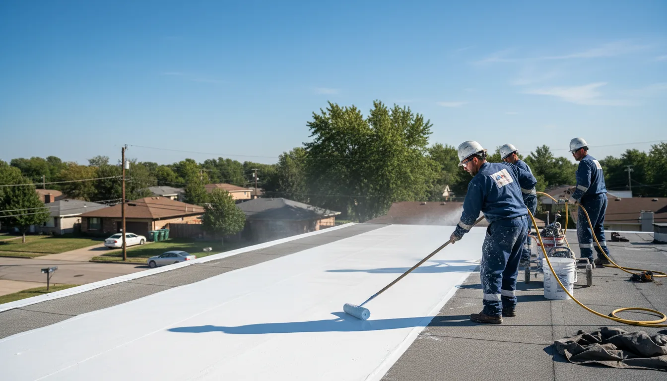 Commercial roof coating in Pesotum, IL near me